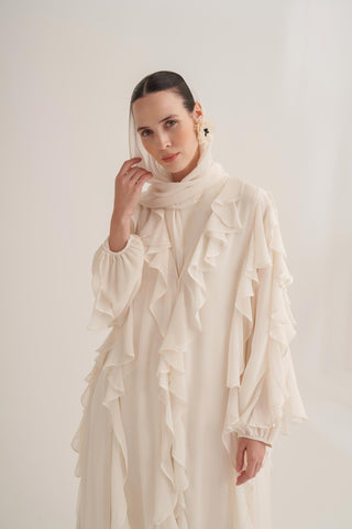 Lola Abaya & Scarf – Cream