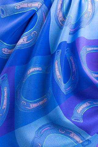 Luna Silk Shawl Blue