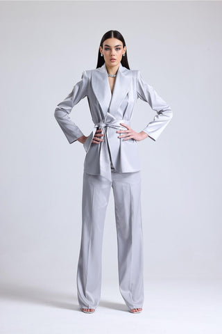 Lunar Satin Set — Gray