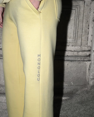 Gizli Cepli Pamuk Kumaşlı Comfy Eşofman Altı - Butter Yellow