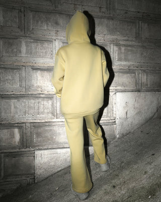 Kapüşonlu Pamuk Kumaşlı Comfy Sweat - Butter Yellow