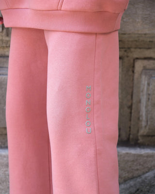Gizli Cepli Pamuk Kumaşlı Comfy Eşofman Altı - Pembe