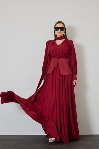 Maison Dress - Burgundy
