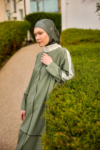 Modest Full Coverage Swimsuit – Khaki