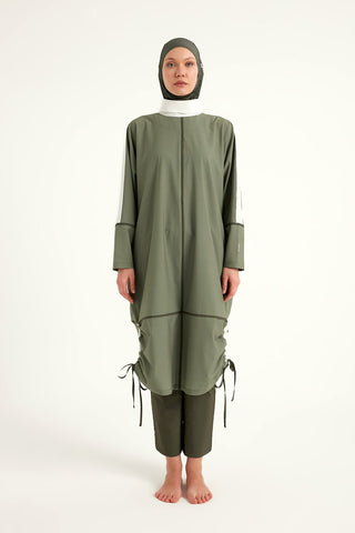 Modest Full Coverage Swimsuit – Khaki