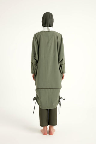Modest Full Coverage Swimsuit – Khaki