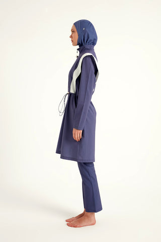 Marina Full Coverage Modest Swimsuit - Indigo