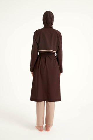 Marina Brown Full Coverage Modest Swimwear Burkini Set M2533