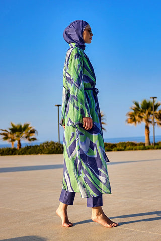 Marina Colorful Patterned Silky Kimono