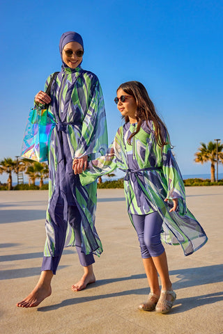 Marina Colorful Patterned Silky Kimono