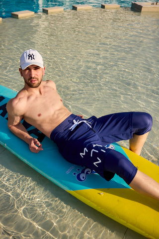 Marina Navy Blue Modest Men’s Swim Shorts