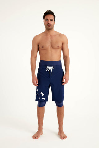 Marina Navy Blue Modest Men’s Swim Shorts