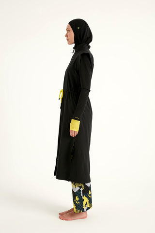 Marina Black Full Coverage Islamic Swimwear Burkini Set M2501-1