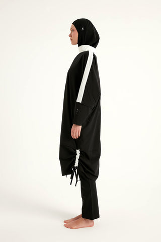 Black Full Coverage Modest Swimwear Burkini Set M2521-3