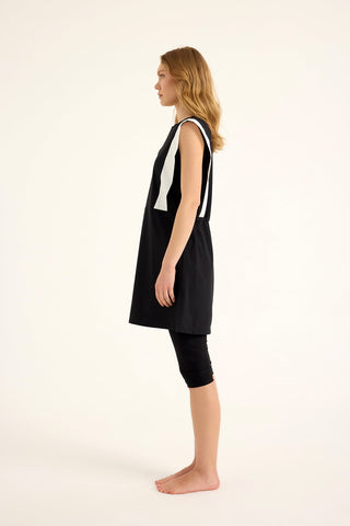 Marina Black Modest Half-Coverage Swimsuit