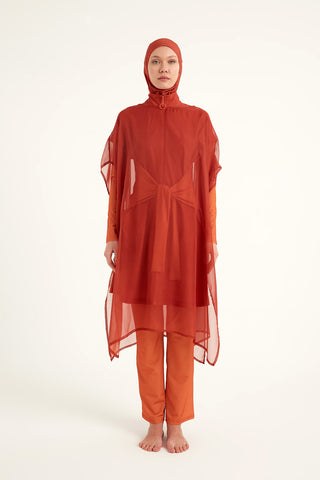 Marina Orange Silky Pareo