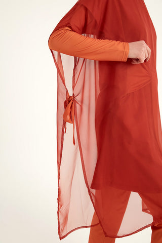 Marina Orange Silky Pareo