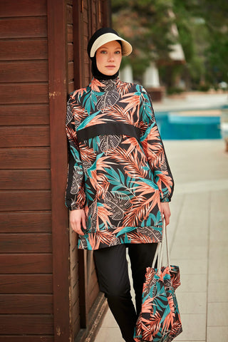 Colourful Burkini Modest Swimwear R2409