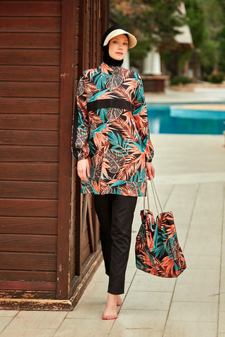 Colourful Burkini Modest Swimwear R2409