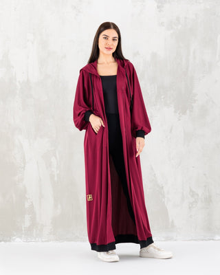 Maroon Hoodie sporty wear
