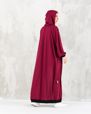 Maroon Hoodie sporty wear