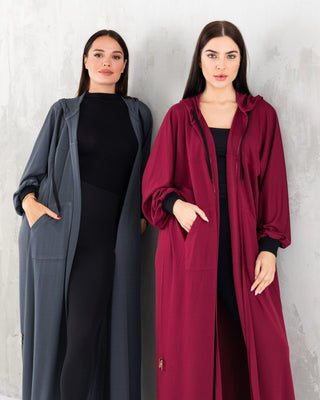 Maroon Hoodie sporty wear
