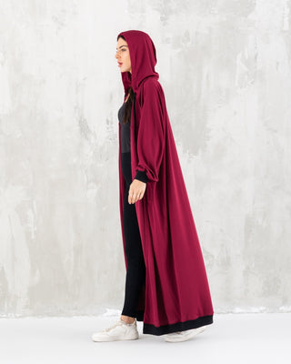 Maroon Hoodie sporty wear