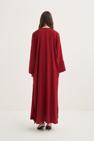 Mira Abaya Set – Cherry Red