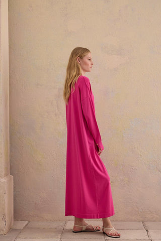 Mirena Mercerized Knit Dress – Fuchsia