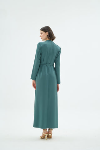 Natali Draped Dress – Emerald