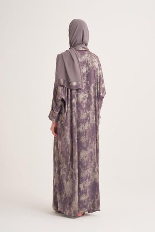 Ness Abaya & Scarf – Dark Mink