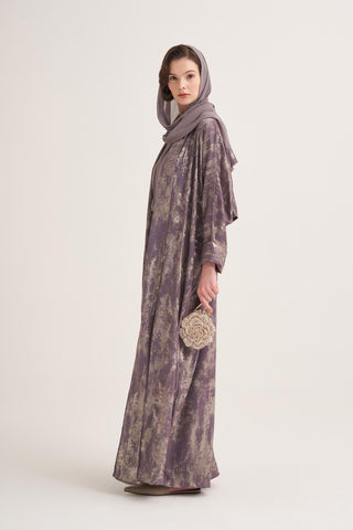 Ness Abaya & Scarf – Dark Mink