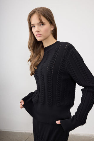 Nino Knit Sweater – Black