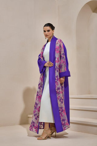 Norah Taffeta Abaya – Purple
