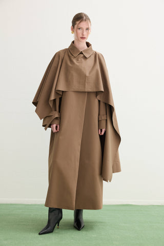 OMUZ ŞALLI OVERSIZE TRENÇKOT