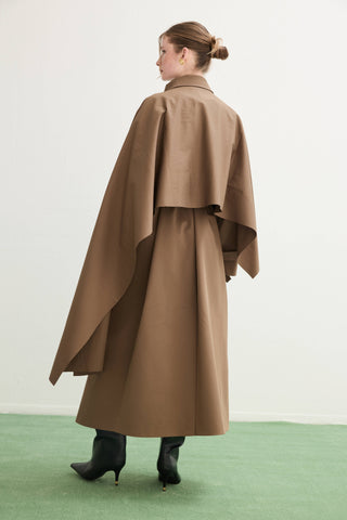 OMUZ ŞALLI OVERSIZE TRENÇKOT