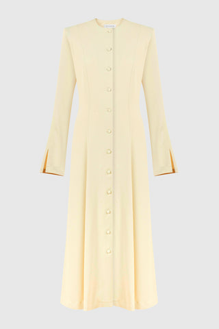 Front Button Tencel Maxi Dress – Yellow