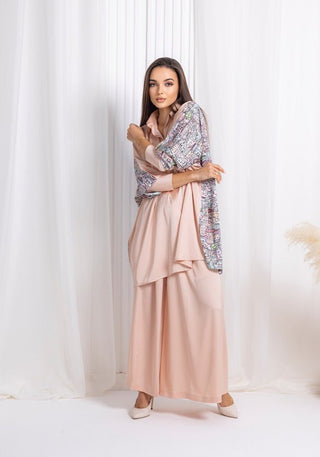 Peach Silk Co-ord Set