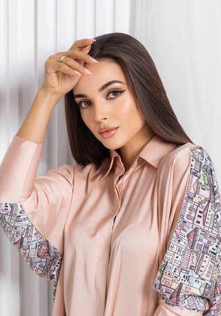 Peach Silk Co-ord Set
