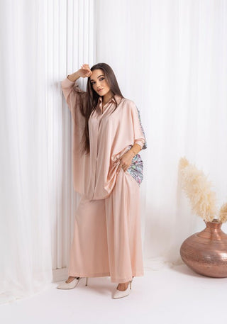 Peach Silk Co-ord Set