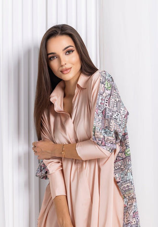 Peach Silk Co-ord Set