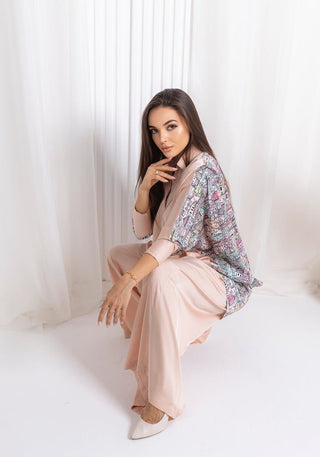 Peach Silk Co-ord Set
