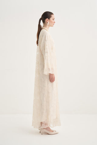 Pearl Dream Cream Abaya Set