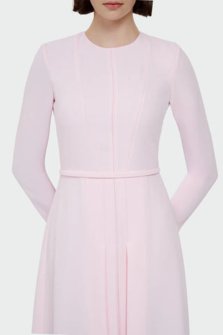 Pleated Belted Maxi Dress – Pink