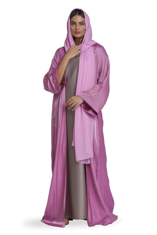 Pink Sheen Abaya