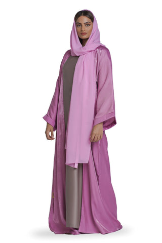 Pink Sheen Abaya