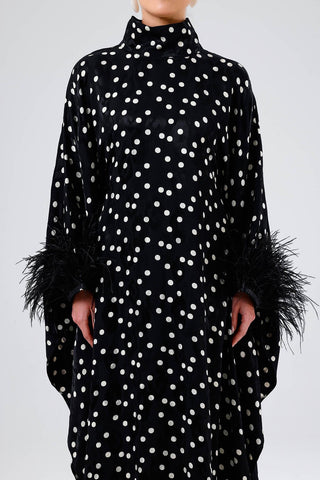 Polka Kaftan – Black
