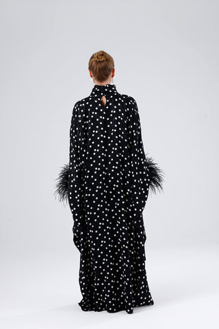 Polka Kaftan – Black
