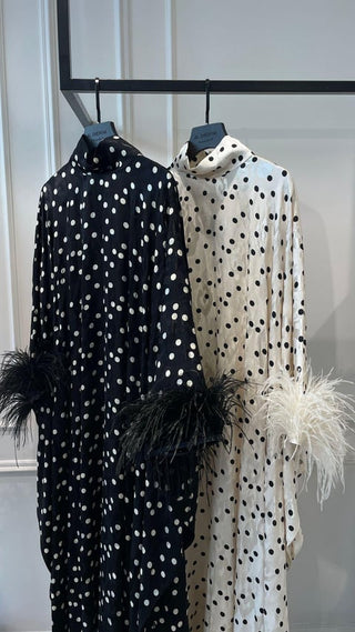 Polka Kaftan – Black