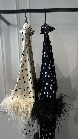 Polka Kaftan – Black